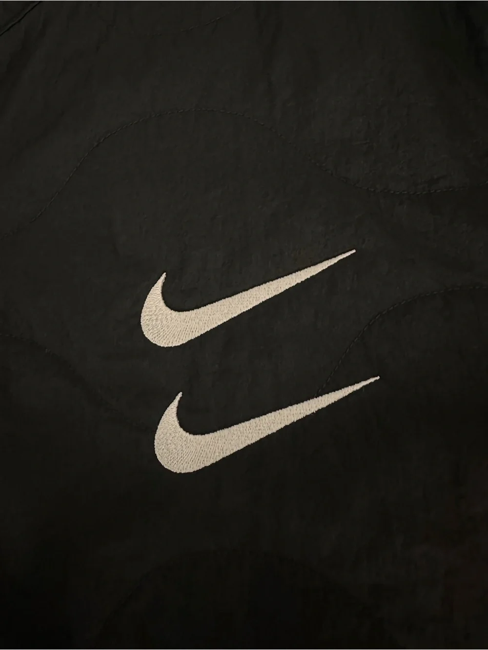 Nike Black Swoosh Quilted Bomber Jacket - Men